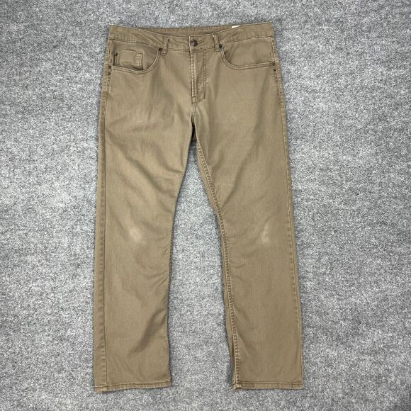 Buffalo David Bitton Jeans Mens 34 Brown Sam-X Slim Straight Leg Stretch Cotton - Picture 2 of 11